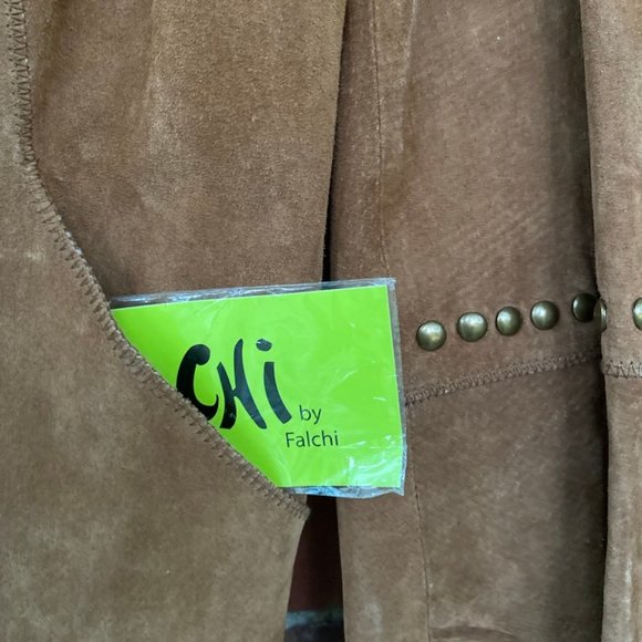 Chi by Falchi boho retro suede jacket, great vibe. - Picture 5 of 8